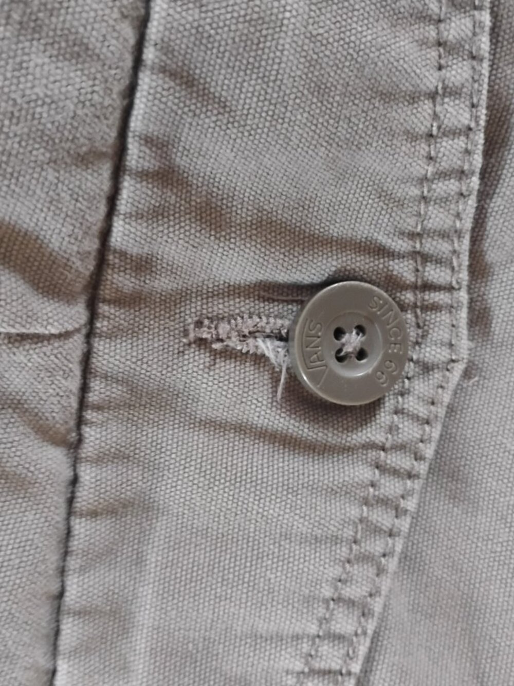 Vans Grey Canvas Cargo Shorts - Size 36 - Picture 5 of 7